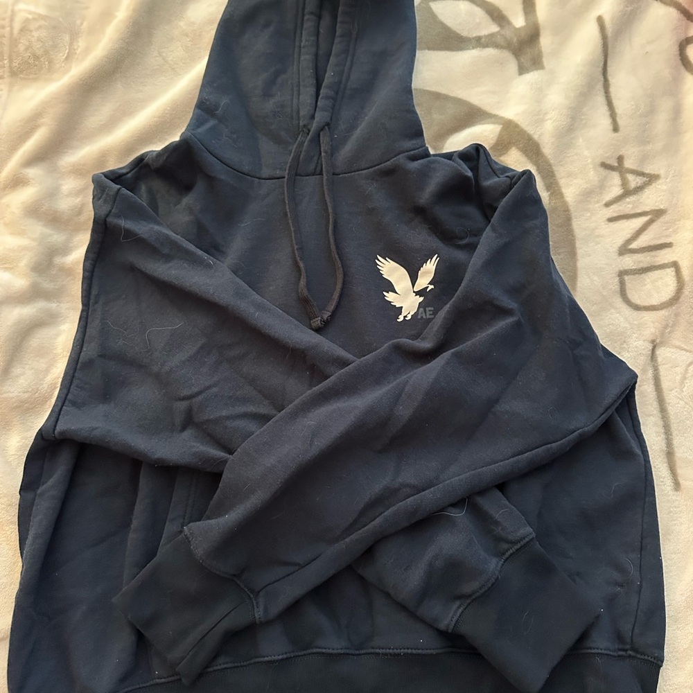 American Eagle Outfitters Men's Dark Blue Hoodie